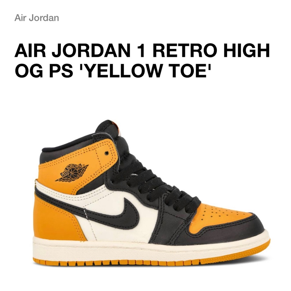 Air Jordan 1’s OG P yellow tow . Worn twice with zero damages ( NO BOX)
